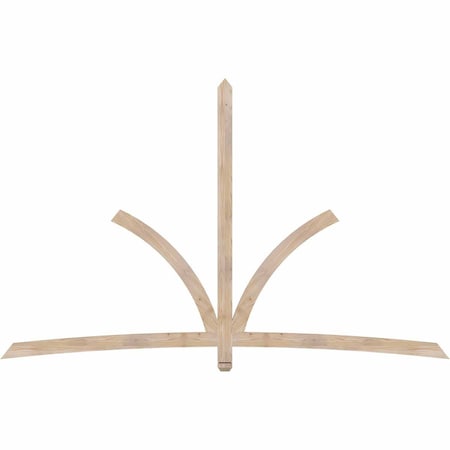Ekena Millwork Davenport Smooth Timber Gable Bracket, Douglas Fir, 108"W x 68"H x 1 1/2"D x 3 1/2"F, 15/12 Pitch GBW108X68X0204DAV00SDF